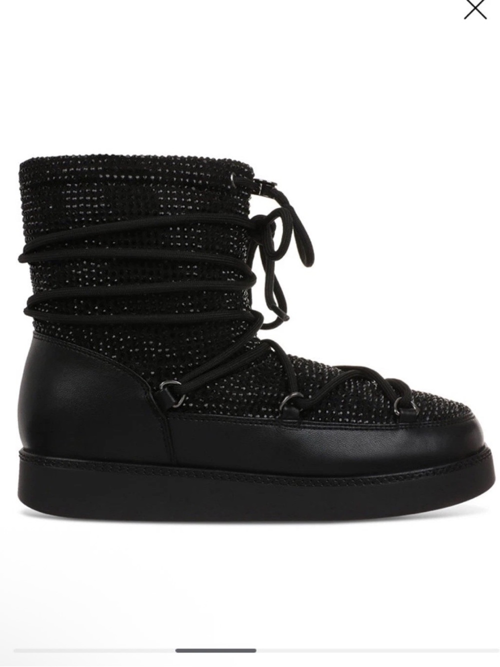 •I.N.C.• “Brooklynnn” Black Platform Rhinestone Pull-On Short Boots >> NIB - Picture 3 of 14